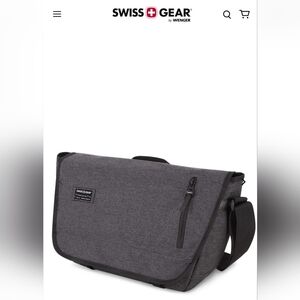 SwissGear Charcoal Black Messenger Bag, Laptop Bag